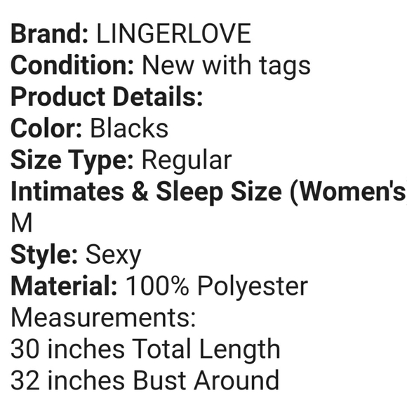 LINGERLOVE Nordstrom Sexy sleepwear intimate wear babydoll chemise ♥️ - Picture 3 of 6